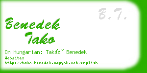 benedek tako business card